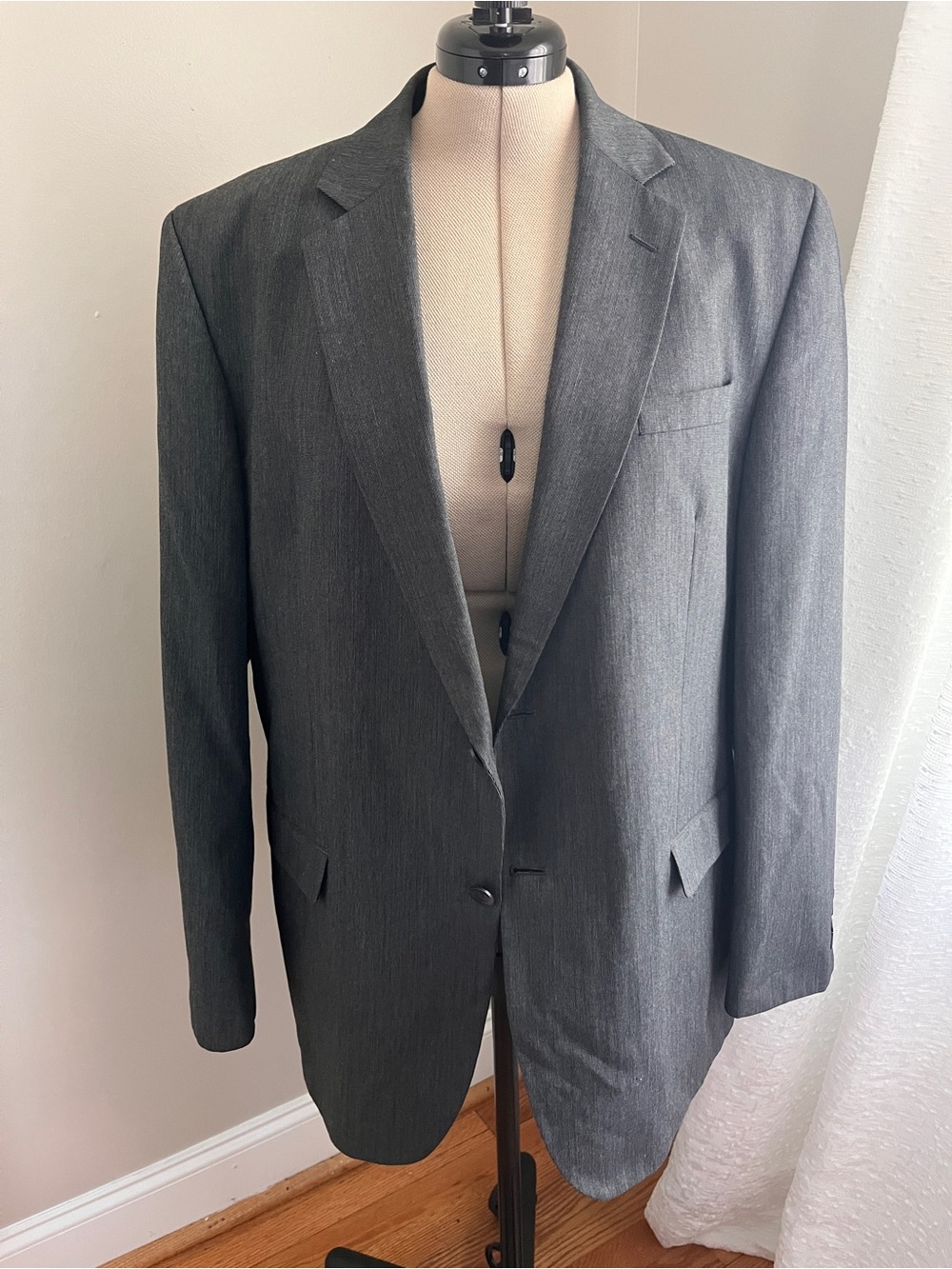 Stafford Men’s Charcoal Gray Two-Button Sport Coat